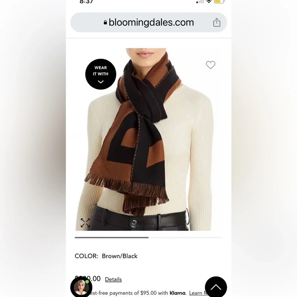 NWT burberry wool scarf - Picture 1 of 3